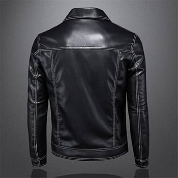 Amazon.com: YMGSCC Autumn Leather Jacket Men's Coat